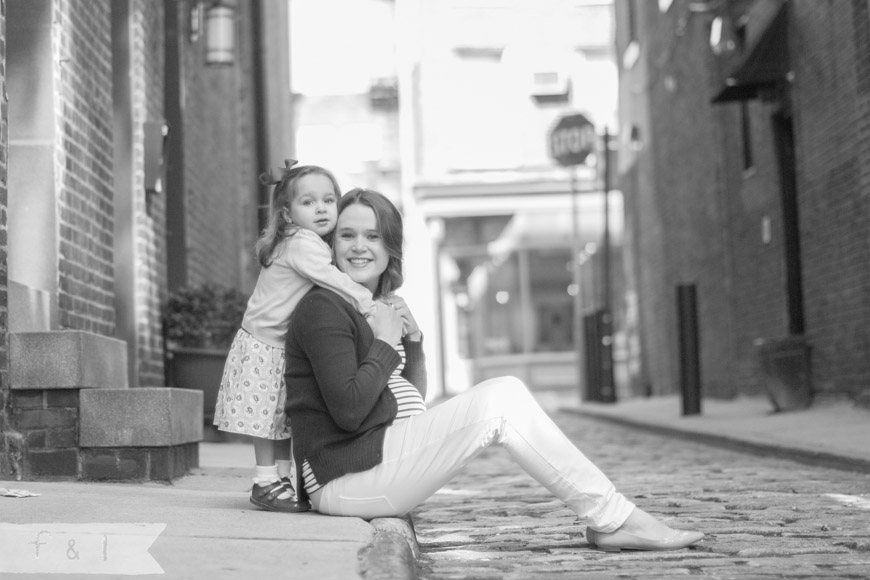 feather + light photography maternity mother and daughter session Philadelphia, PA