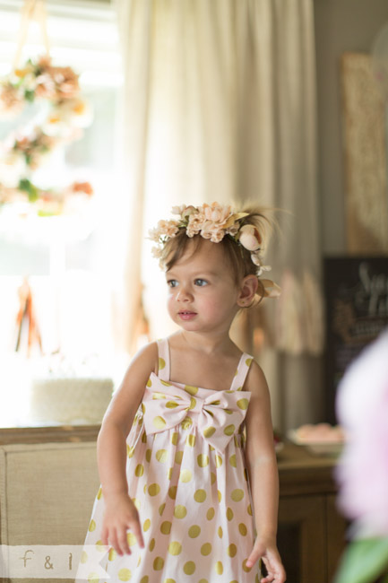 feather + light photography | Second Birthday Party | Pink + Gold | Floral Number | Birthday Dress