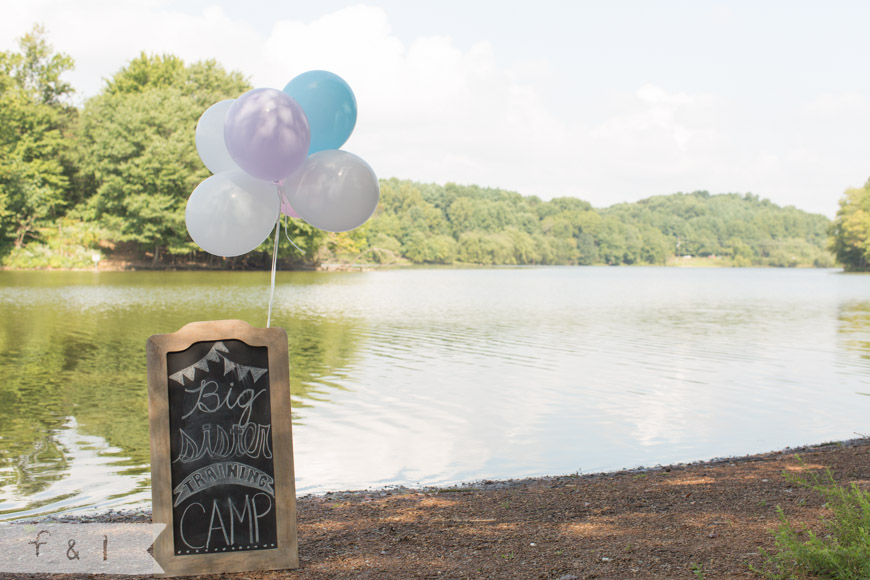 feather + light photography | baby reveal | big sister baby reveal | big sister training camp | child photographer Rockville MD