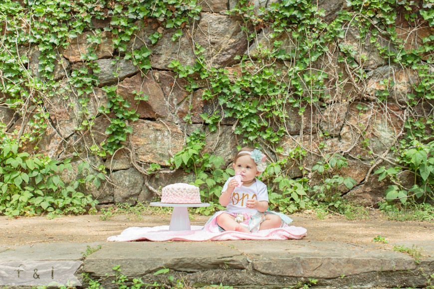 feather + light photography | Greenville, DE family photographer | lifestyle photography | valley garden park, DE | cake smash | first birthday