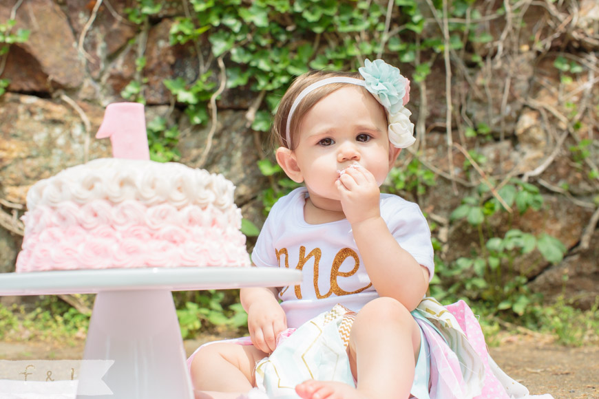 feather + light photography | Greenville, DE family photographer | lifestyle photography | valley garden park, DE | cake smash | first birthday