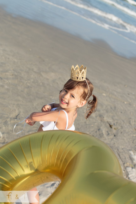 feather + light photography | stone harbor, nj | child photographer | 3rd birthday | beach birthday | white + gold beach birthday