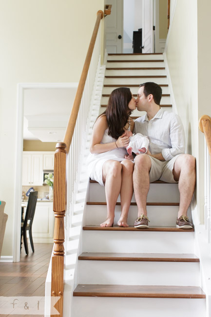 feather + light photography | main line, pa newborn photographer | west chester, pa lifestyle photographer | staircase newborn photography