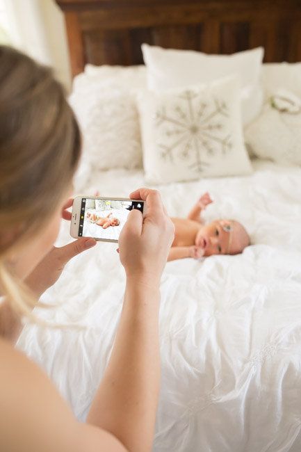 feather + light photography | wayne, pa newborn photographer | lifestyle photography | newborn baby girl | pink + white