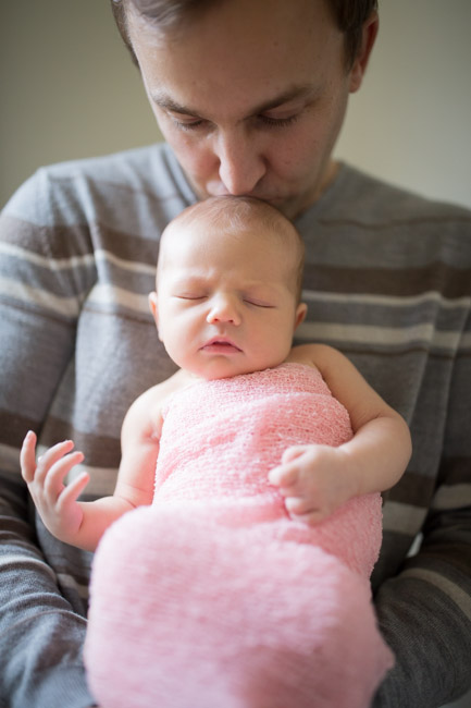 feather + light photography | wayne, pa newborn photographer | lifestyle photography | newborn baby girl | pink + white