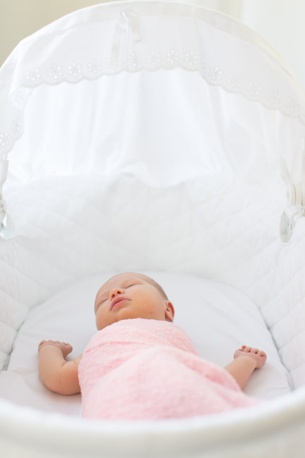 feather + light photography | wayne, pa newborn photographer | lifestyle photography | newborn baby girl | pink + white