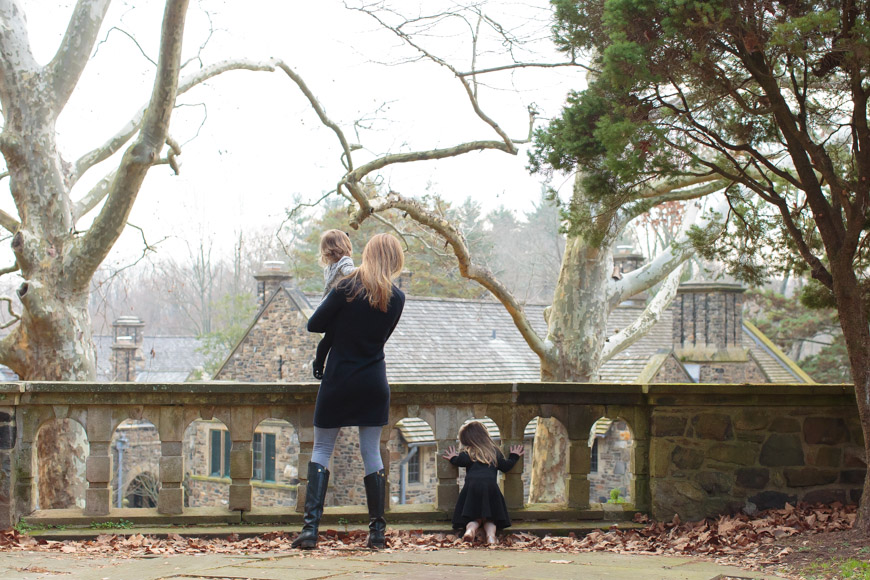 feather + light photography | sisters | hunting hill mansion | fall | stone