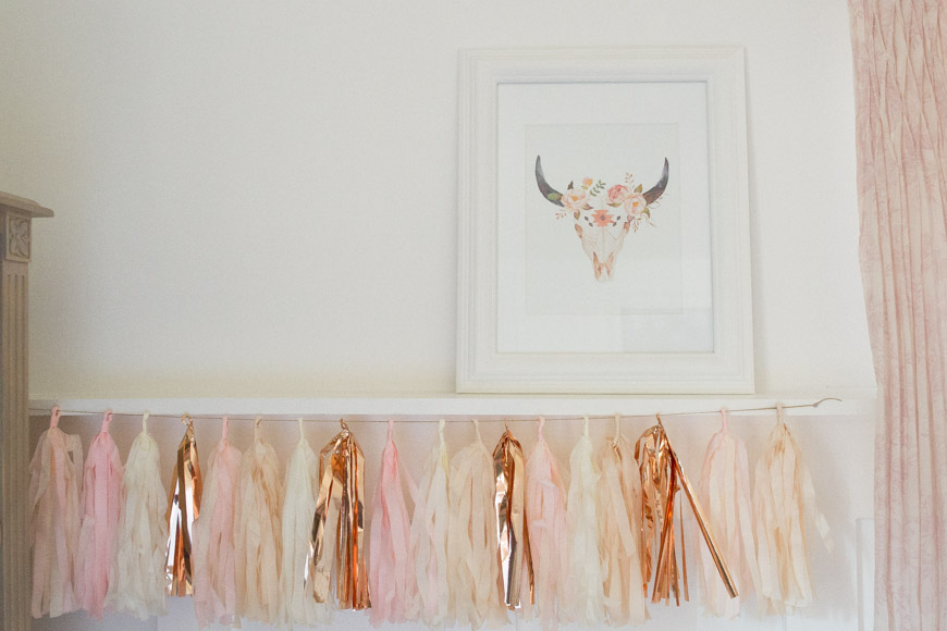 feather + light photography | philadelphia child fashion blogger | big girl room | home decor little girl's room | sweet girls room | pink, gold + white