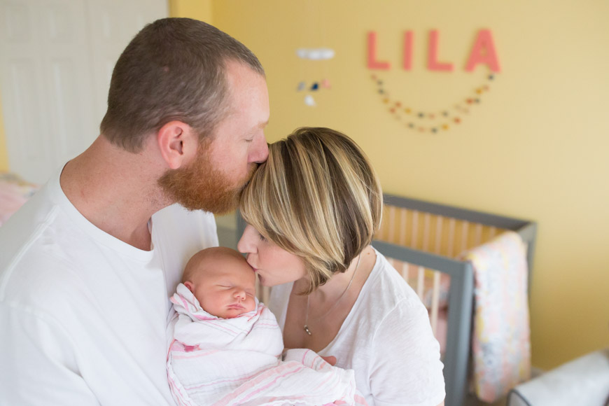 feather + light photography | main line pa newborn lifestyle photographer | newborn | it's a girl 