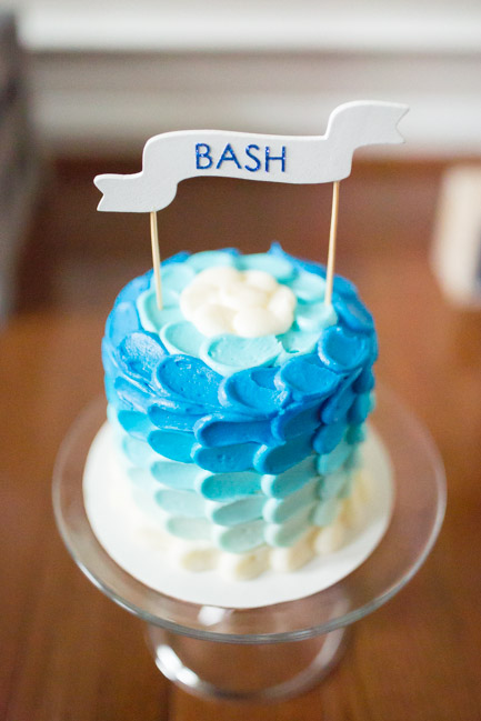 feather + light photography | cake smash | blue cake | baby boy | first birthday