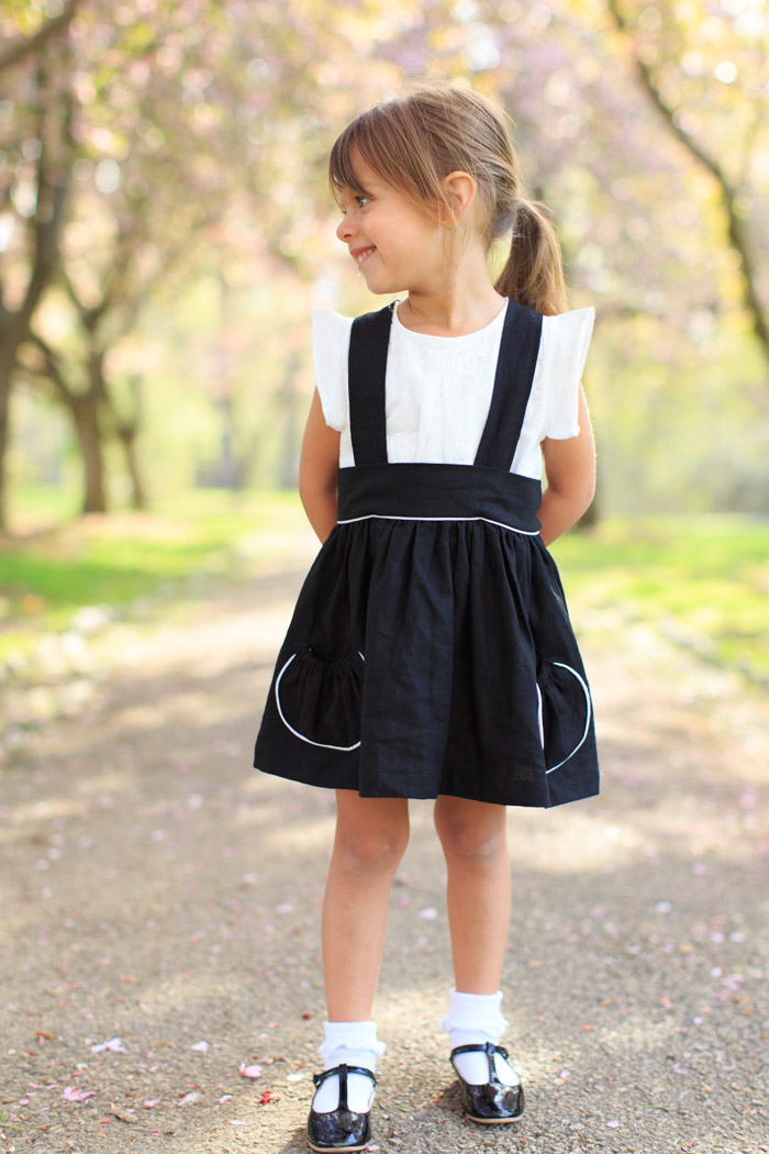 feather + light photography | sadie then ty suspender skirt | little girl style | children's fashion blogger | kid style | timeless