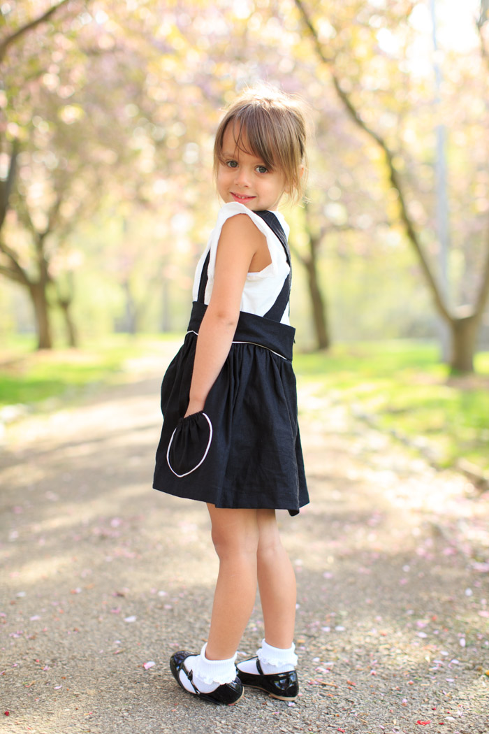 feather + light photography | sadie then ty suspender skirt | little girl style | children's fashion blogger | kid style | timeless