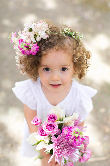 feather + light photography | maternity session with baby girl | pink | floral crowns | spring 