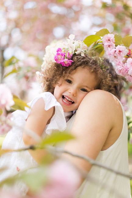 feather + light photography | maternity session with baby girl | pink | floral crowns | spring 