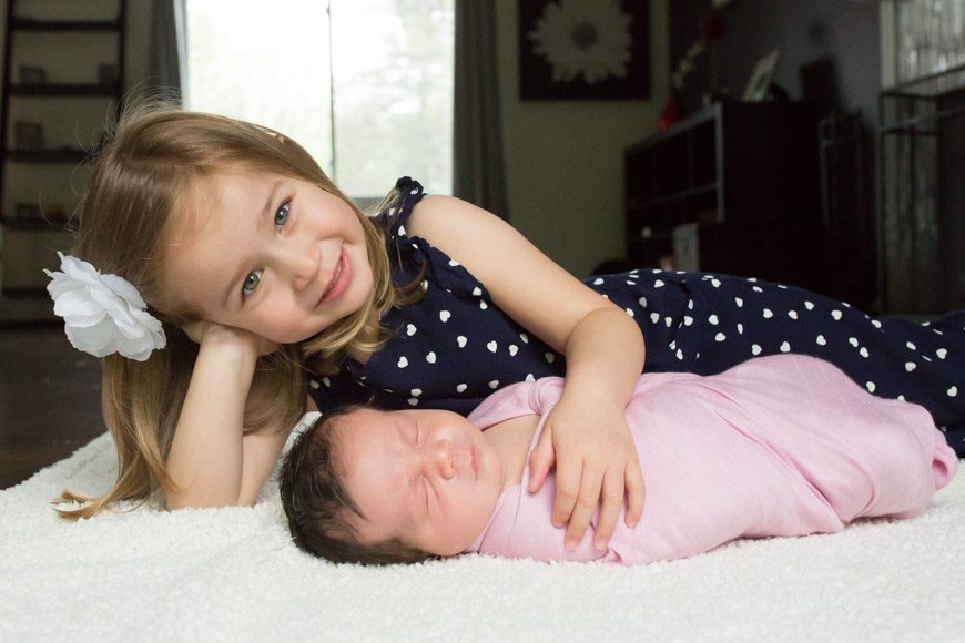 feather + light photography | main line pa newborn photographer + lifestyle photographer | sisters | newborn