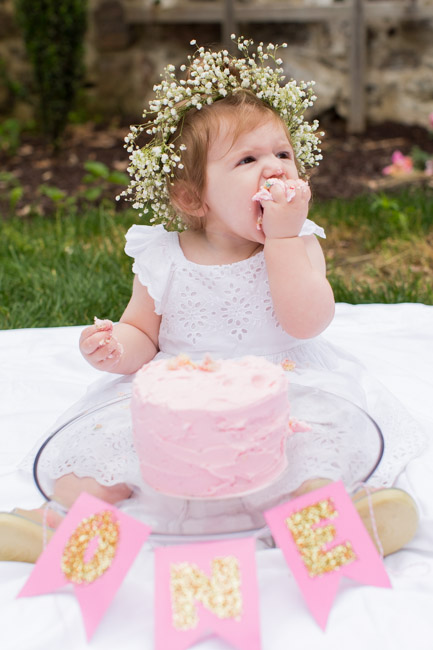 feather + light photography | main line pa family + lifestyle photographer | cake smash | hunting hill mansion | floral crowns