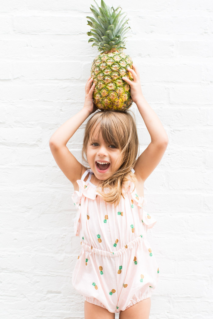 feather + light photography | sadie then ty pineapple romper | baby style | kids fashion