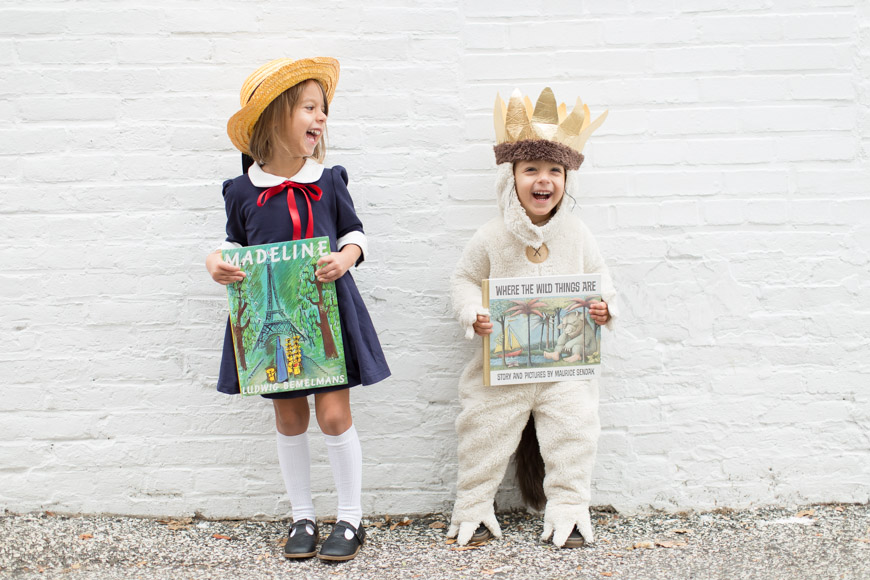 feather + light photography | halloween | story book costumes | madeline + max