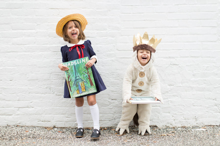 feather + light photography | halloween | story book costumes | madeline + max