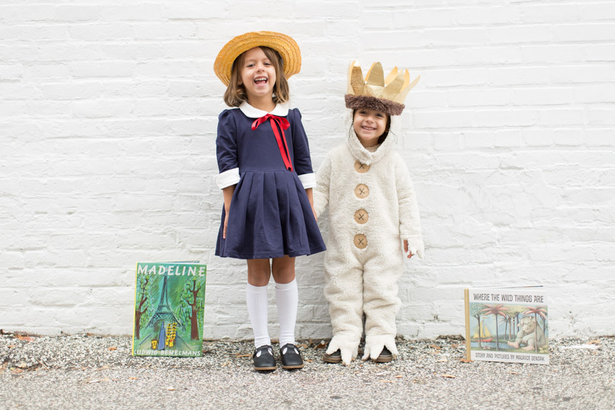 feather + light photography | halloween | story book costumes | madeline + max