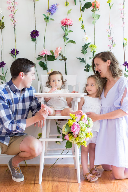 feather + light photography | child first birthday | flowers | first birthday