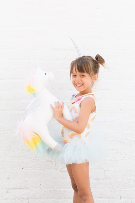 feather + light photography | unicorn + rainbow | 5 year old girl birthday | wrare doll | child fashion blogger