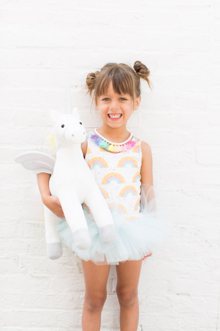 feather + light photography | unicorn + rainbow | 5 year old girl birthday | wrare doll | child fashion blogger