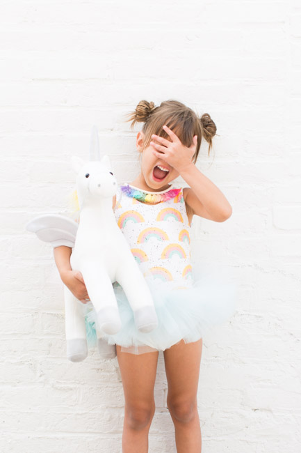 feather + light photography | unicorn + rainbow | 5 year old girl birthday | wrare doll | child fashion blogger