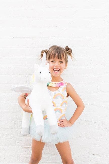 feather + light photography | unicorn + rainbow | 5 year old girl birthday | wrare doll | child fashion blogger