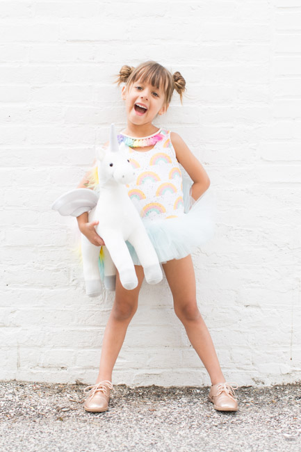 feather + light photography | unicorn + rainbow | 5 year old girl birthday | wrare doll | child fashion blogger